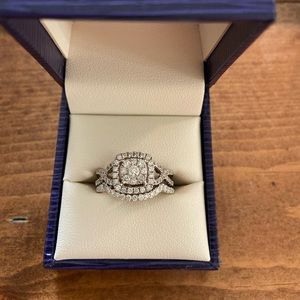10k white gold 1ctw Bridal Set